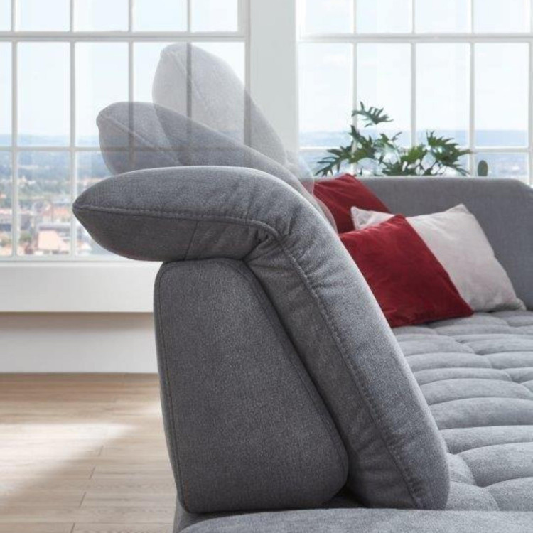 Sedací souprava Carolina ve tvaru písmene U s možností funkcí, sivá