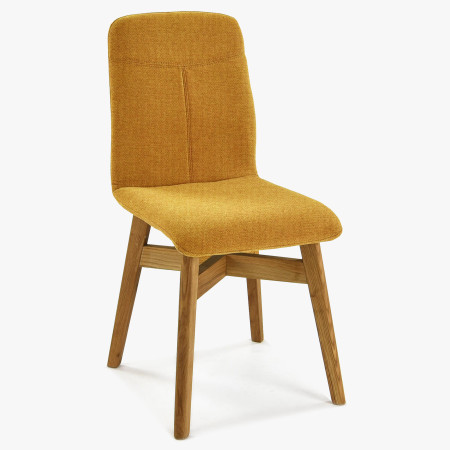 Židle jídelní YORK, žlutá - easy clean