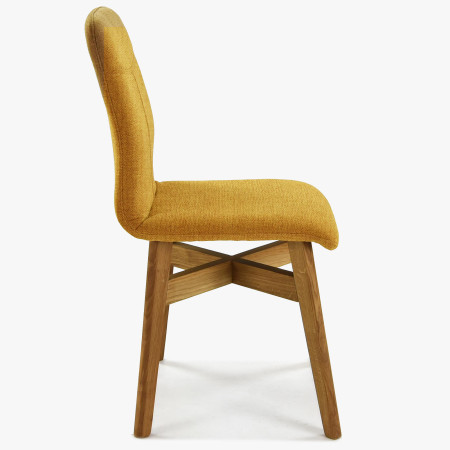 Židle jídelní YORK, žlutá - easy clean