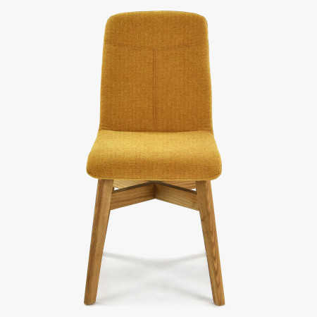 Židle jídelní YORK, žlutá - easy clean