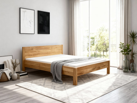 Dubová postel z masivu 180 x 200 cm