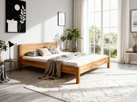 Dubová postel z masivu 180 x 200 cm
