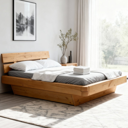 Poctivá postel z masivu smrk 180 cm Včetně šuplíků pod postel