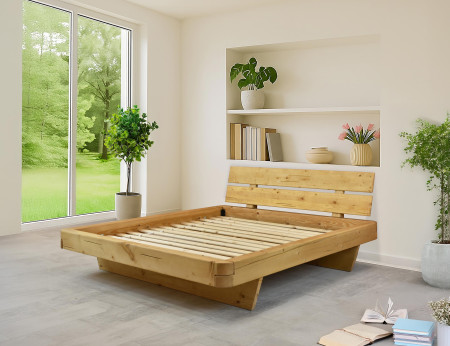 Poctivá postel z masivu smrk 180 cm Včetně šuplíků pod postel