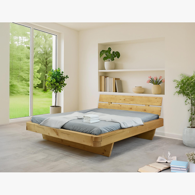 Poctivá postel z masivu smrk 180 cm Včetně šuplíků pod postel