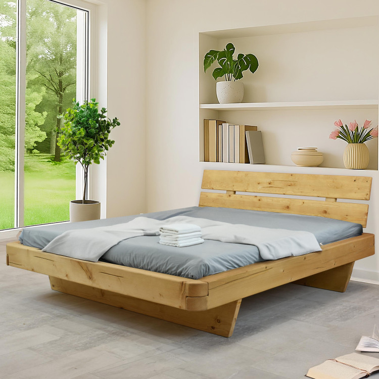 Poctivá postel z masivu smrk 180 cm Včetně šuplíků pod postel