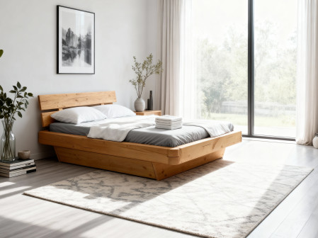 Poctivá postel z masivu smrk 180 cm Včetně šuplíků pod postel