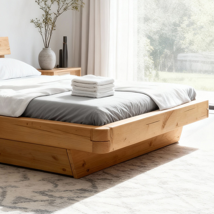 Poctivá postel z masivu smrk 180 cm Včetně šuplíků pod postel