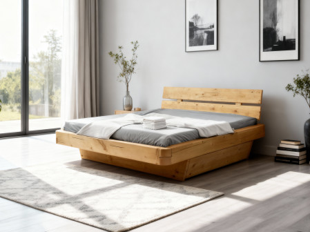 Poctivá postel z masivu smrk 180 cm Včetně šuplíků pod postel