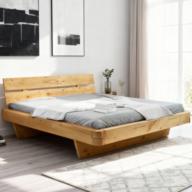 Poctivá postel z masivu smrk 180 cm Včetně šuplíků pod postel