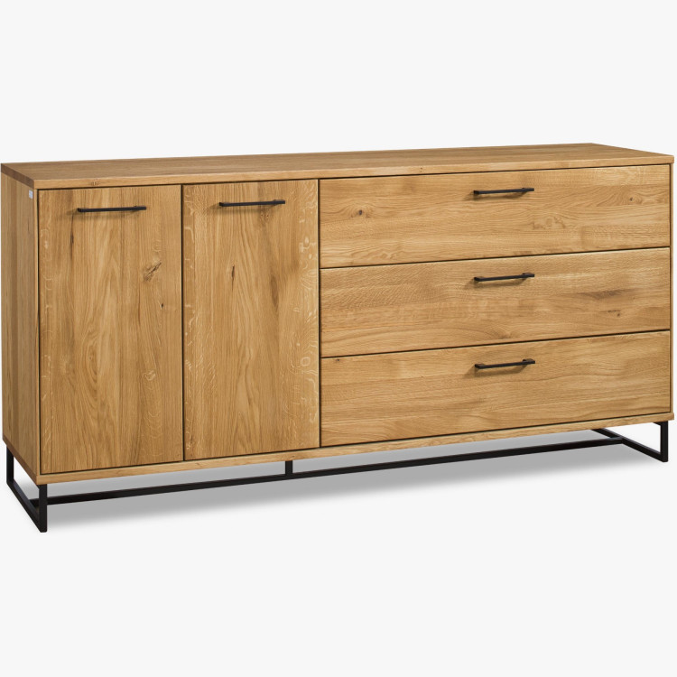 Veľká komoda do spálne - Masív v štýle Loft, Lagos 49