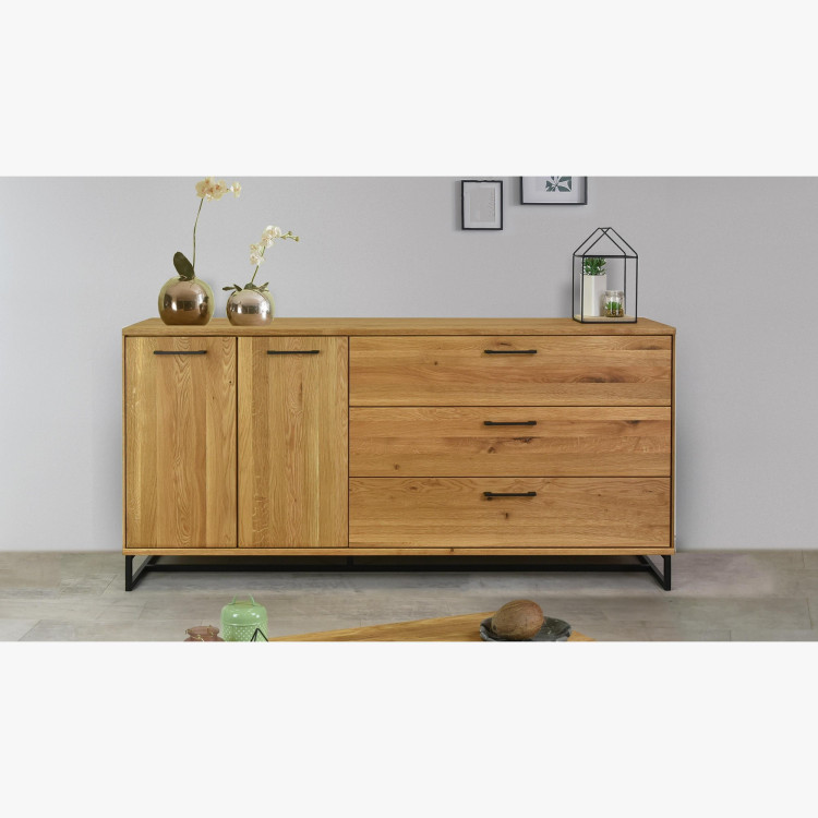 Veľká komoda do spálne - Masív v štýle Loft, Lagos 49