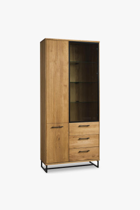 Vysoká vitrína s čiernymi kovovými nohami, Lagos 10