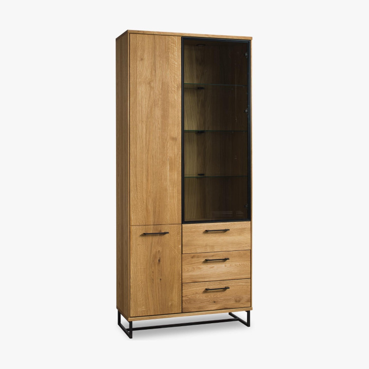 Vysoká vitrína s čiernymi kovovými nohami, Lagos 10