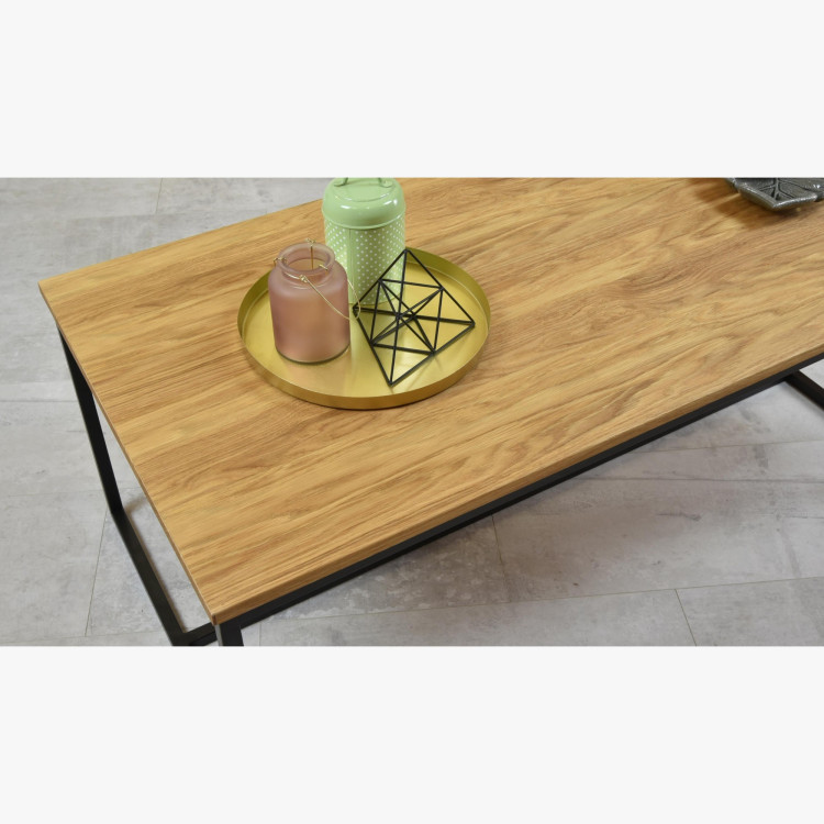 Konferenčný stolík s čiernymi kovovými nohami, Lagos 64