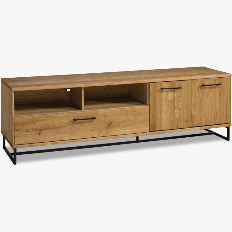 Obývacia stena v industriálnom štýle - masív + kovové nohy Lagos