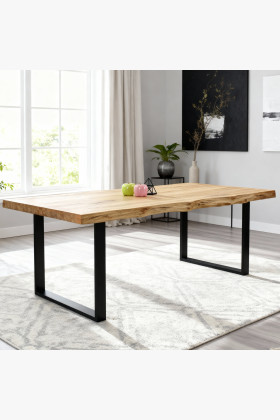 Jedálenský stôl z dubového dreva 160 x 90 cm, prírodný vzhľad 2
