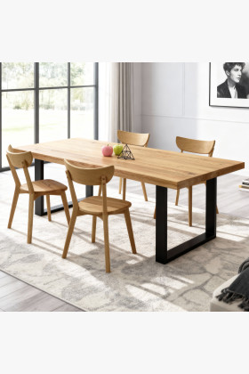 Dubový Jedálenský Set s Stoličkami Eva