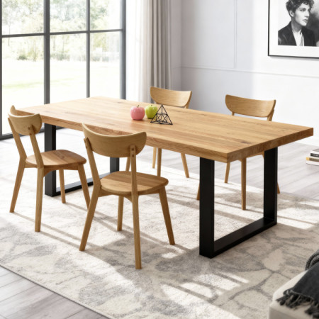 Dubový Jedálenský Set s Stoličkami Eva