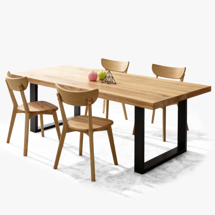 Dubový Jedálenský Set s Stoličkami Eva