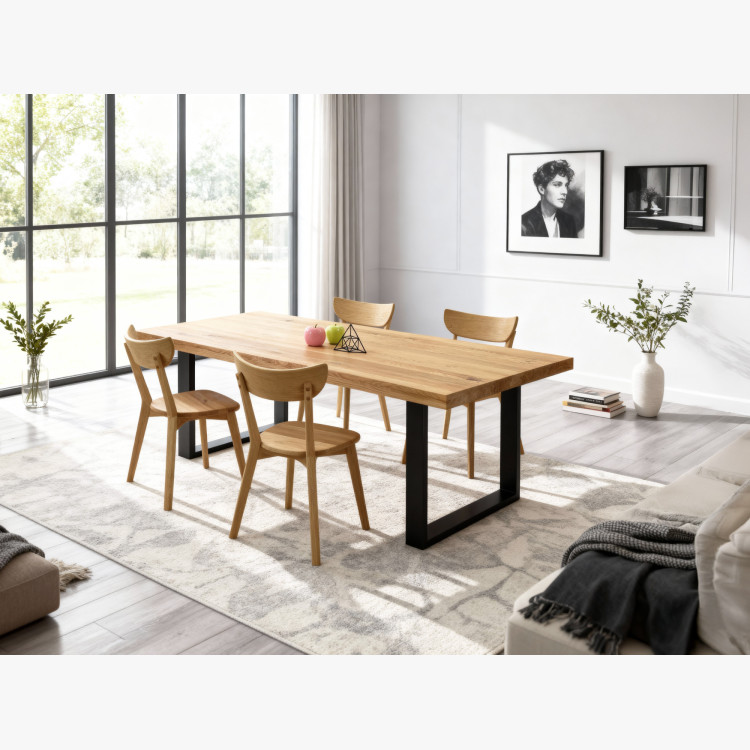 Dubový Jedálenský Set s Stoličkami Eva