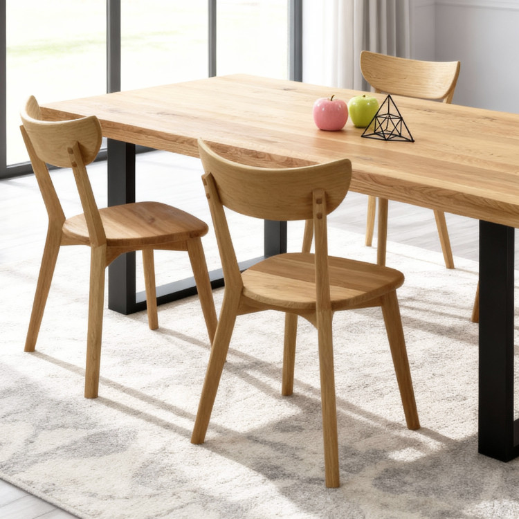 Dubový Jedálenský Set s Stoličkami Eva