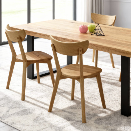 Dubový Jedálenský Set s Stoličkami Eva