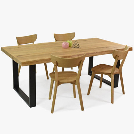 Dubový Jedálenský Set s Stoličkami Eva