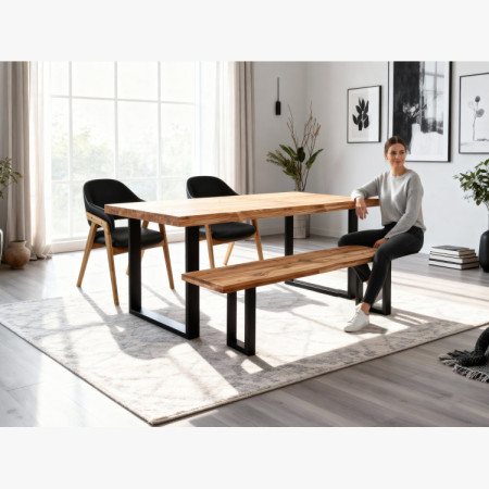 Dubový Jedálenský Set s Stoličkami Eva