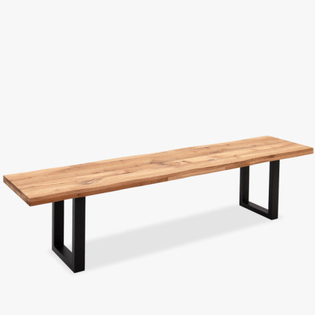 Drevená masívna lavička dub bez operadla 160 cm