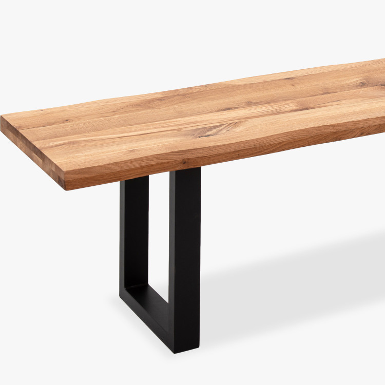 Drevená masívna lavička dub bez operadla 160 cm