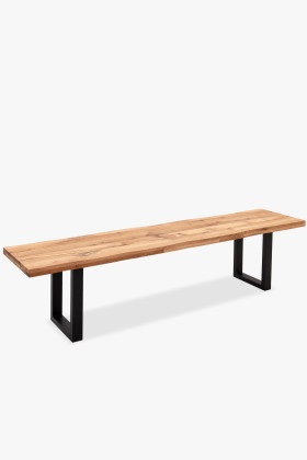 Drevená masívna lavička dub bez operadla 180 cm 2