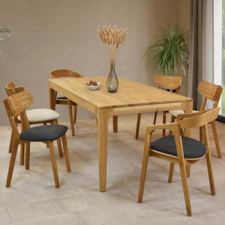 Rozkladací drevený stôl - dubový 180 cm dlhý