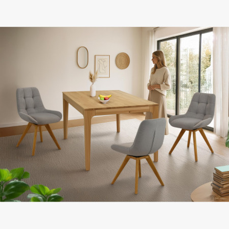 Rozkladací drevený stôl - dubový 180 cm dlhý