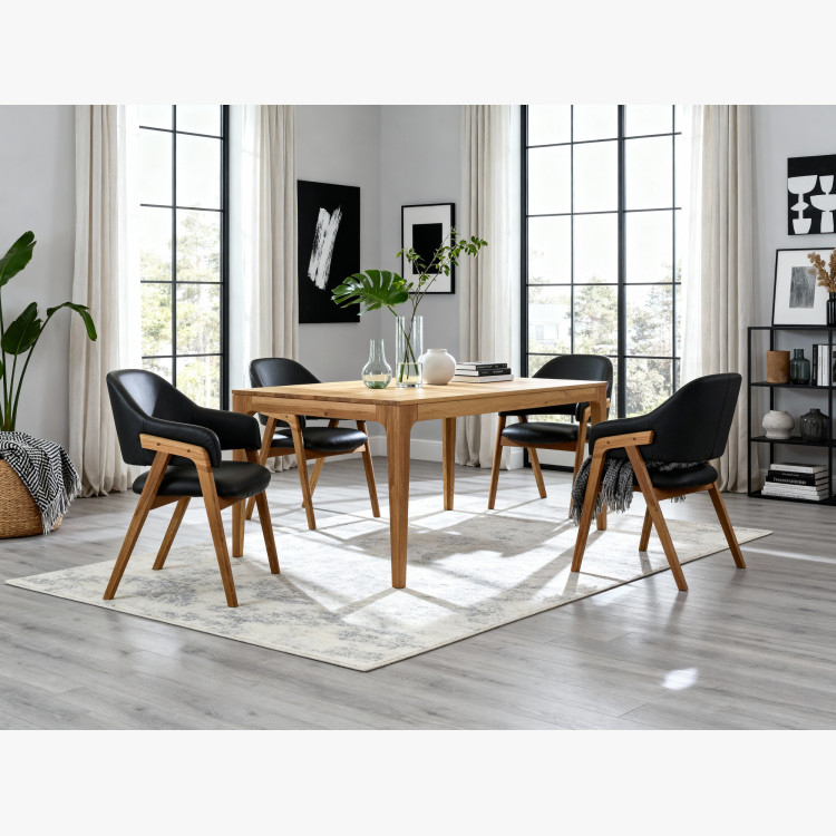 Rozkladací drevený stôl - dubový 180 cm dlhý