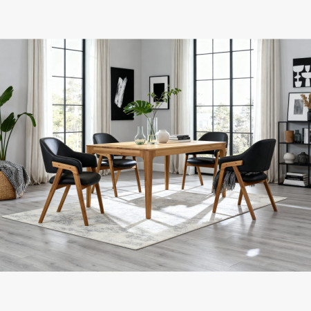 Rozkladací drevený stôl - dubový 180 cm dlhý