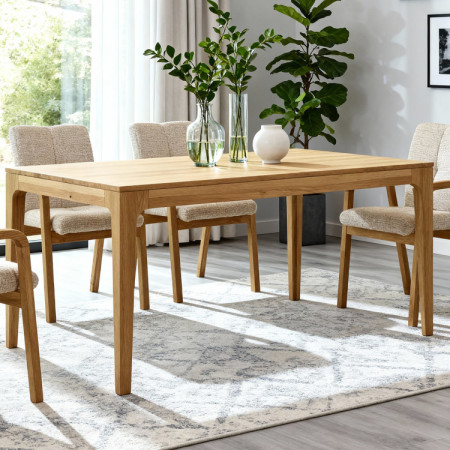 Dubová stolička s područkami, čalúnená béžová