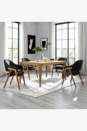 Jídelní zostava z dubového masívu Lucas + Beny