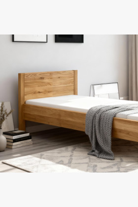 Jednolôžková dubová posteľ 90 x 200 cm masív 2