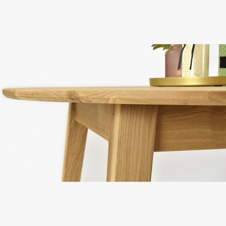 Kulatý jedálenský stôl masív dub, Janov 90 cm