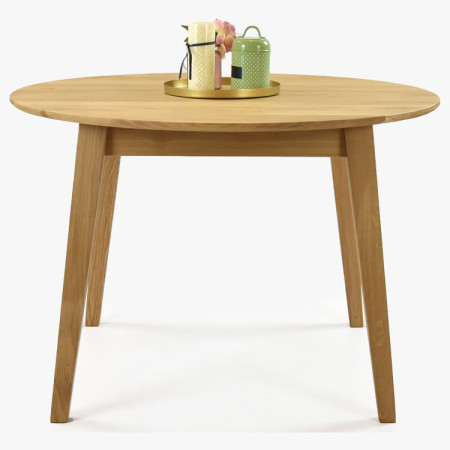Kulatý jedálenský stôl masív dub, Janov 90 cm