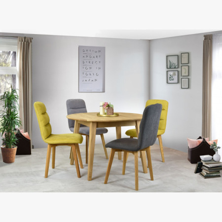 Kulatý jedálenský stôl masív dub, Janov 90 cm