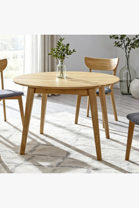 Kulatý jedálenský stôl masív dub, Janov 110 cm 2