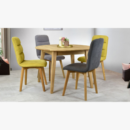 Kulatý jedálenský stôl masív dub, Janov 110 cm