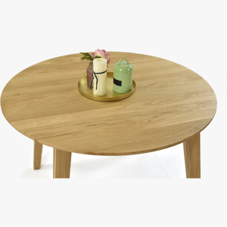 Kulatý jedálenský stôl masív dub, Janov 110 cm