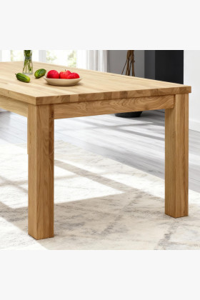 Masívny dubový jedálenský stôl 200 x 100 cm 2