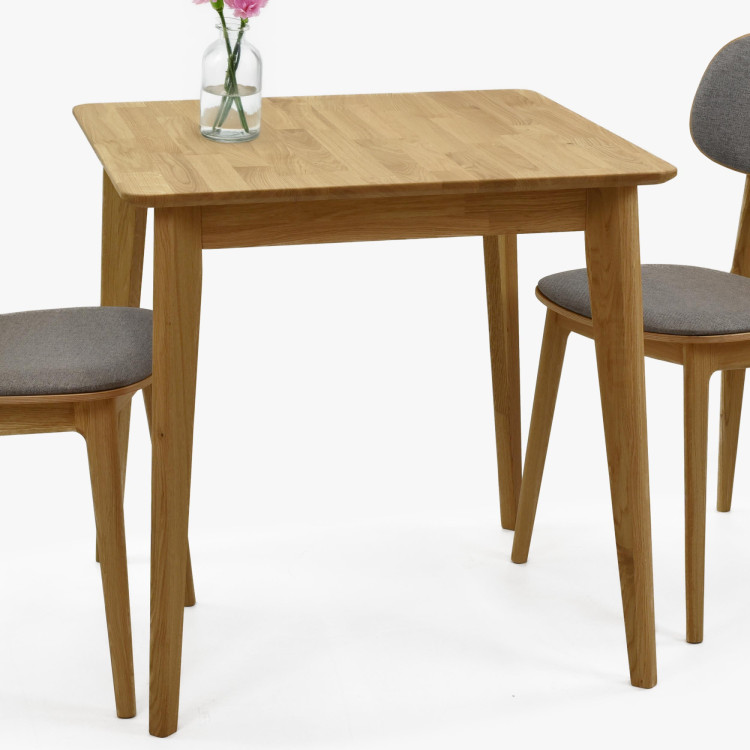 Čtvercový drevený stôl 75 x 75 cm