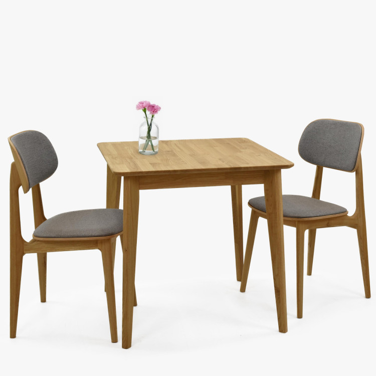 Čtvercový drevený stôl 75 x 75 cm