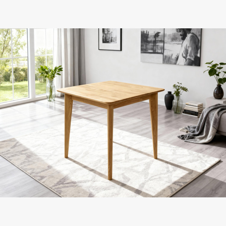 Čtvercový drevený stôl 75 x 75 cm