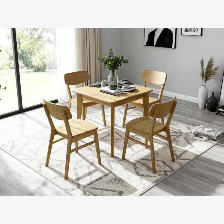 Čtvercový drevený stôl 75 x 75 cm